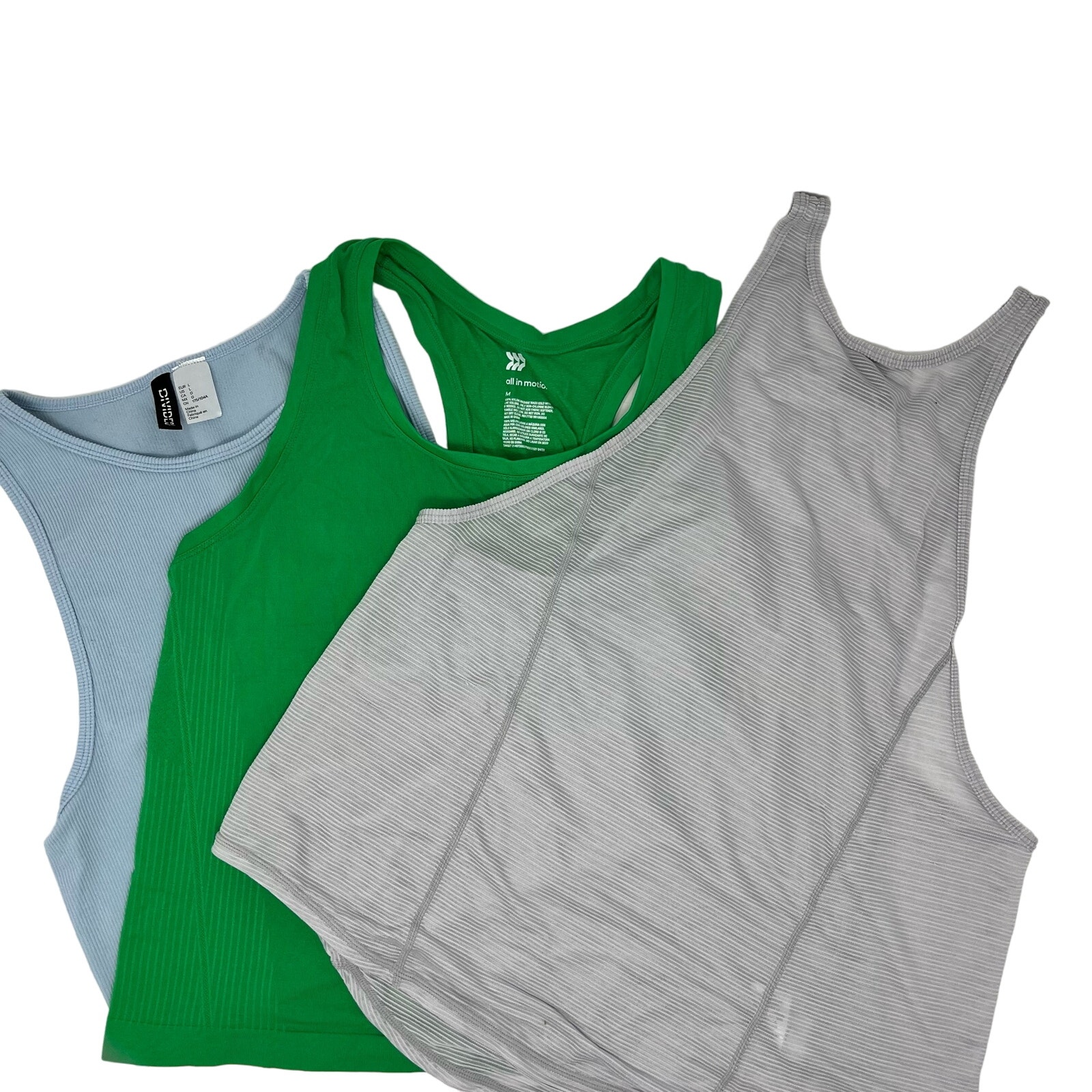 Green, Gray, And Blue Women's Tank Tops